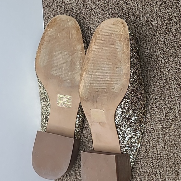 Madewell Willa Loafer Mule In Gold Glitter Sz 6.5 Women's - Picture 6 of 10